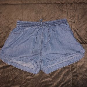 Denim Flowy Shorts